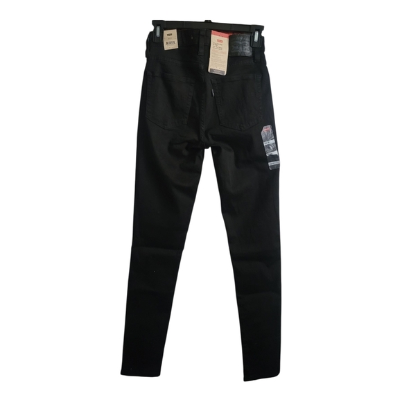 Levi's High Rise Black Jeans Sleek Silhouette | Size 26 X 30 - Picture 1 of 10